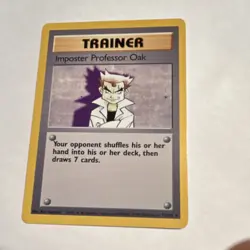 Pokemon Imposter Professor Oak Base Set Rare Trainer 73/102 Regular English 1999 - Image 1