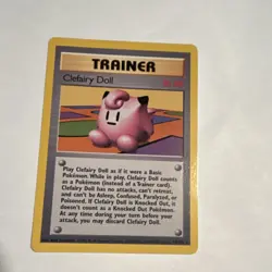 Pokemon TCG Clefairy Doll Base Set Rare 70/102 Unlimited Regular English 1999 - Image 1