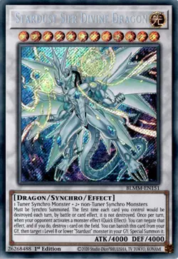 Stardust Sifr Divine Dragon Secret 1st Edition Battles of Legend Monster Mayhem - Image 1
