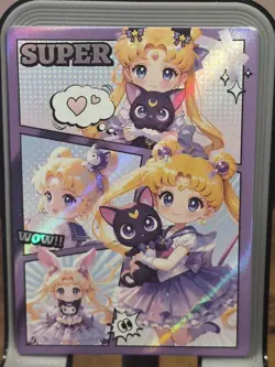 Sparkling Moon Sailor Moon Card Anime TCG SR SR-20 Sailor Moon Luna - Image 1