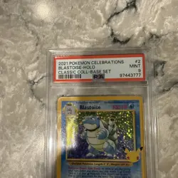 Pokemon TCG Holo Rare Blastoise Card 2/102 PSA 9 Celebrations Classic Collection - Image 4