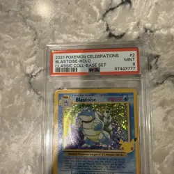 Pokemon TCG Holo Rare Blastoise Card 2/102 PSA 9 Celebrations Classic Collection - Image 5