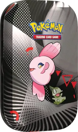 Pokemon TCG Unova Mini Tin – Alomomola & Axew (2 Booster Packs & 1 Sticker Card) - Image 1