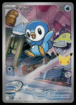 Pokemon Cards Piplup 042 Mega Evolution Promo NM *2 - Image 1