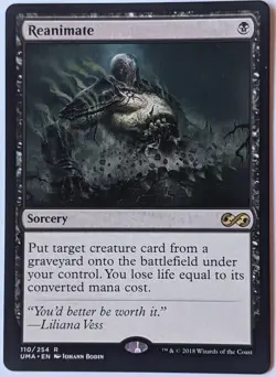 MTG English Magic Card Near Mint REANIMATE from Ultimate Masters - Image 1