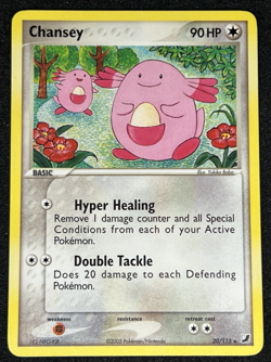 Chansey 20/115 EX Unseen Forces Non-Holo Rare Pokemon Card NM - Image 1