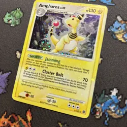 Ampharos 1/132 HOLO BLEED PL -Vintage Rare Pokemon Card- Secret Wonders (5z) - Image 3