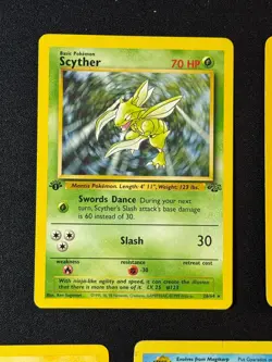 1999-2000 (5) Card Pokemon Lot: Gyarados Holo, Scyther, Pikachu, Dragonite, Nido - Image 2