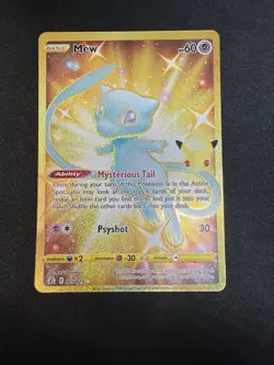 Mew 025/025 Secret Rare Celebrations 25th Anniversary Gold Pokemon Card TCG NM - Image 1