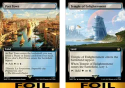Port Town + Temple of Enlightenment ** FOIL EXTENDED ART ** Doctor Who - NM MTG - Image 1