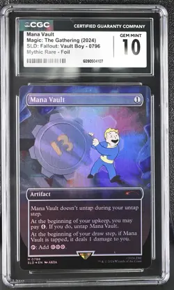 Mana Vault (CGC GEM MINT 10 - POP1) - Rainbow Foil - MTG SLD: Fallout: Vault Boy - Image 1