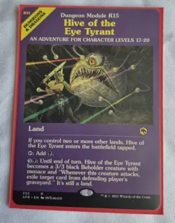 Hive Of The Eye Tyrant (Dungeon Module) - [MTG 2021 FORGOTTEN REALMS RARE] - NM - Image 1