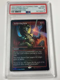 Deflecting Swat (Borderless Foil) - Commander Masters (CMM) MTG PSA 8 - Image 1
