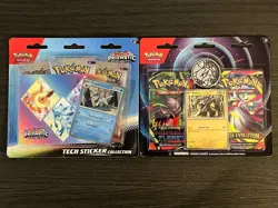 POKEMON PRISMATIC GLACEON TECH STICKER COLLECTION PLUS RAIKOU 2 PACK BLISTER - Image 1