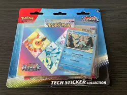 POKEMON PRISMATIC GLACEON TECH STICKER COLLECTION PLUS RAIKOU 2 PACK BLISTER - Image 2