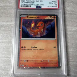 Pokemon Charmander Cosmos Holo Promo SVP 047 English PSA 10 2023 - Image 1