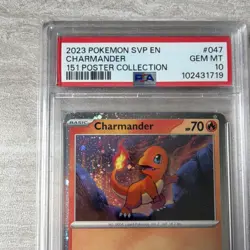 Pokemon Charmander Cosmos Holo Promo SVP 047 English PSA 10 2023 - Image 5
