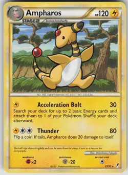 Pokemon TCG Ampharos Rare Call of Legends 23/95 - Image 1
