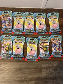 Lot Of 10 Pokemon TCG Journey Together Factory Sealed Sleeved Booster Packs - Image 1