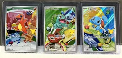 Pokemon TCG First Partner Illustration Collection Series 1 Kanto GEN 1 Starters - Image 1