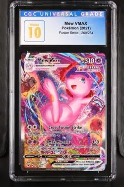 CGC 10 Pristine Mew VMAX 269/203 Alt Art Secret Rare Fusion Strike Pokemon Card - Image 1