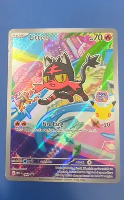 Pokemon First Partner Litten 044 Me: Mega Evolution Promo Holo - Image 1