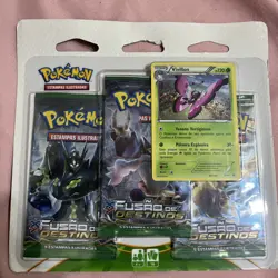 Pokemon TCG XY Fates Collide 3 Blister Pack Vivillon Promo Portuguese Brazil - Image 1