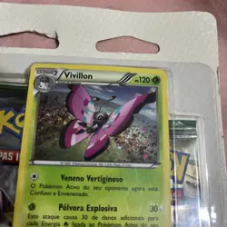 Pokemon TCG XY Fates Collide 3 Blister Pack Vivillon Promo Portuguese Brazil - Image 2