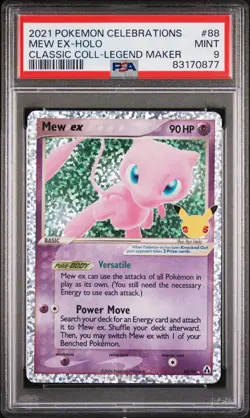 2021 Mew EX #88 Pokemon Celebrations Classic LEGEND MAKER Holo PSA 9 MINT - Image 1