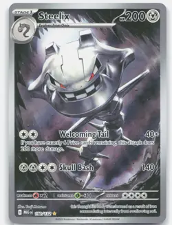 Steelix 150/132 Illustration Rare Mega Evolution Pokemon NM/M - Image 1