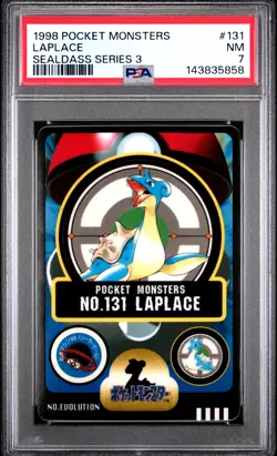 PSA 7 Laplace #131 1998 Pocket Monsters Sealdass Series 3 NM - Image 1