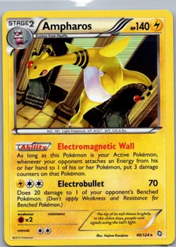 Ampharos 40/124 Dragons Exalted Rare Holo Pokemon - Image 1