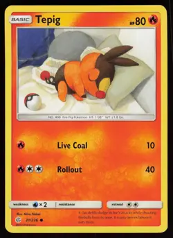 TEPIG 31/236 COMMON COSMIC ECLIPSE POKEMON NM/M - Image 1