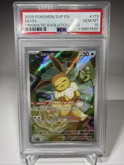 Pokemon Scarlet & Violet: Prismatic Evolutions Evee Promo• 173 PSA GEM MT 10 - Image 1