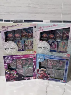 One Piece Card Game Illustration Box Vol. 1-4 Factory Sealed - Image 1