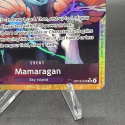 Mamaragan OP15-078 ALT ART SR One Piece Card Game Sky Island AA Near Mint Foil - Image 4