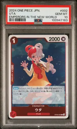 2024 One Piece Japanese Op09-Emperors In The New World Uta Japanese PSA 10 #002 - Image 1