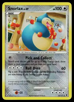 Pokemon Card - Snorlax League Promo Rising Rivals 33/111 Holo Reverse Holo - Image 1