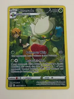 Pokemon Roserade TG02/TG30 - Lost Origin Trainer Gallery NM - Free Holo Card - Image 1