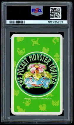 Pokemon MOLTRES Japanese GREEN Back 4 of Clubs POKER Playing Cards #146 - PSA 9 - Image 2