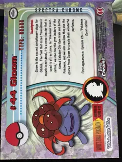 Gloom #44 Chrome Holo Foil Spectra Rare Pokemon 2000 Topps Card TV Animation - Image 2