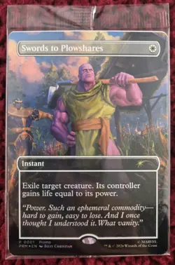 Magic the Gathering MTG Swords to Plowshares (Foil) (PSA Promo) (Sealed) - Image 1