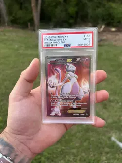 2015 POKEMON XY BREAKTHROUGH #158/162 MEWTWO EX FULL ART - Image 1