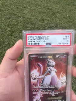 2015 POKEMON XY BREAKTHROUGH #158/162 MEWTWO EX FULL ART - Image 3
