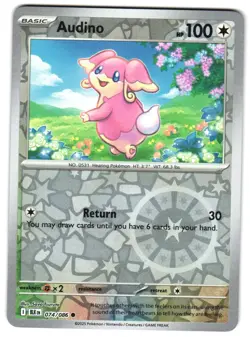 Audino - 074/086 Reverse Holo SV: Black Bolt Pokemon TCG - Image 1