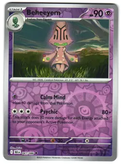Beheeyem 041/086 Reverse Holo SV: Black Bolt Pokemon TCG - Image 1