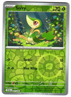 Snivy 001/086 Reverse Holo SV: Black Bolt Pokemon TCG - Image 1