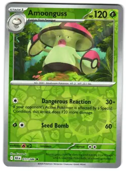 Amoonguss 011/086 Reverse Holo SV: Black Bolt Pokemon TCG - Image 1