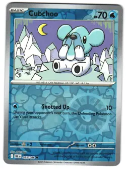 Cubchoo 025/086 Reverse Holo SV: Black Bolt Pokemon TCG - Image 1