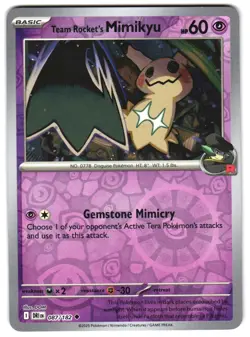 Team Rocket's Mimikyu 087/182 Reverse Holo SV10: Destined Rivals Pokemon TCG - Image 1
